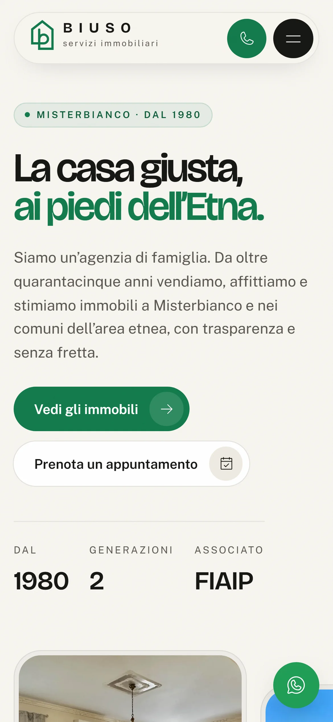 Biuso Immobiliare: mobile version