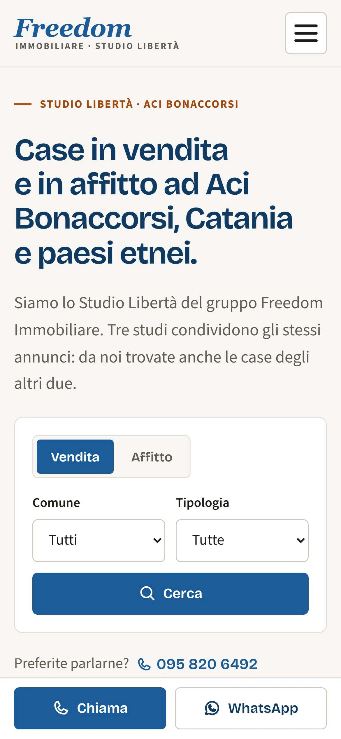 Freedom Immobiliare: mobile version