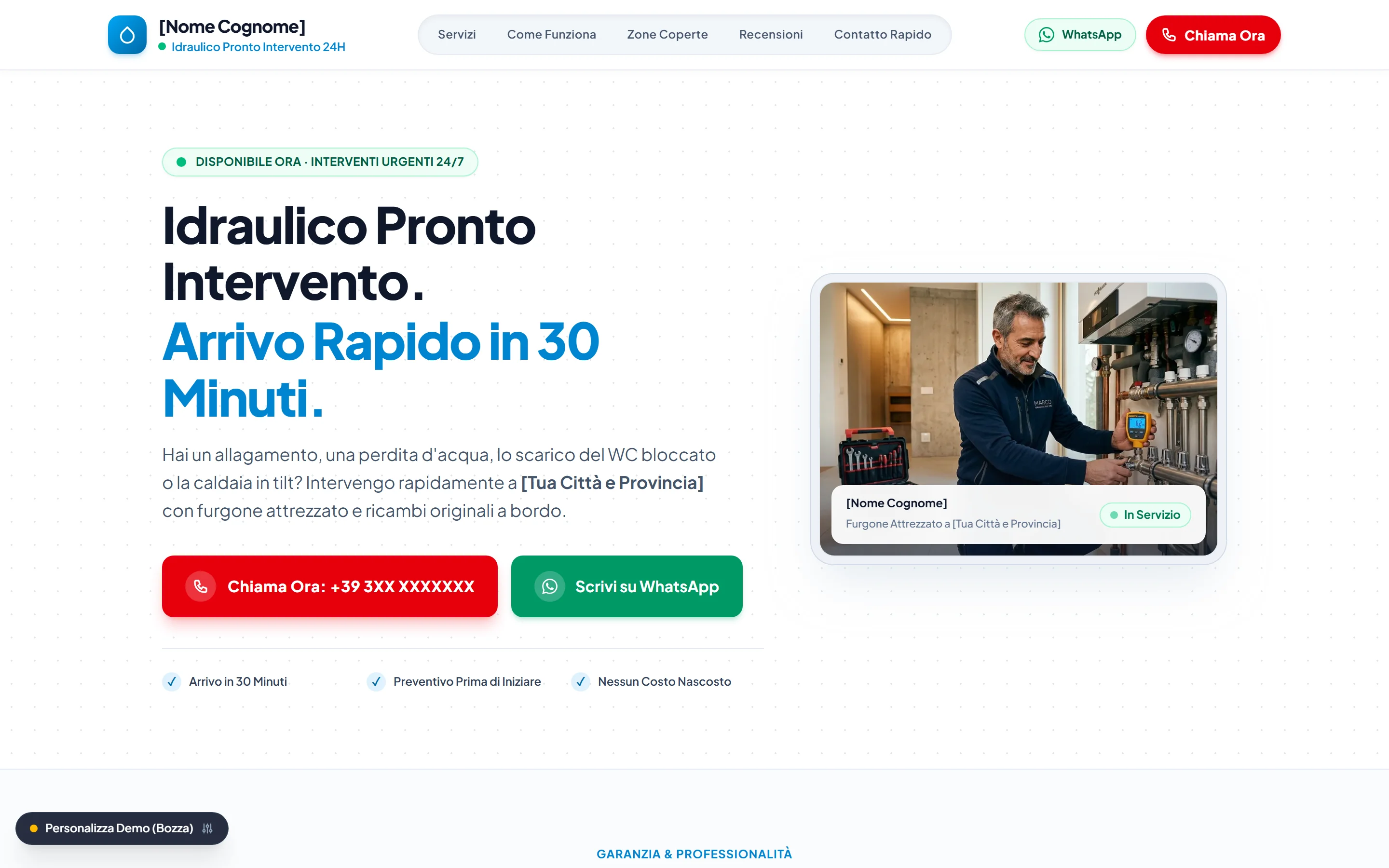 Idraulico Pronto Intervento: Template for plumbers, Italia