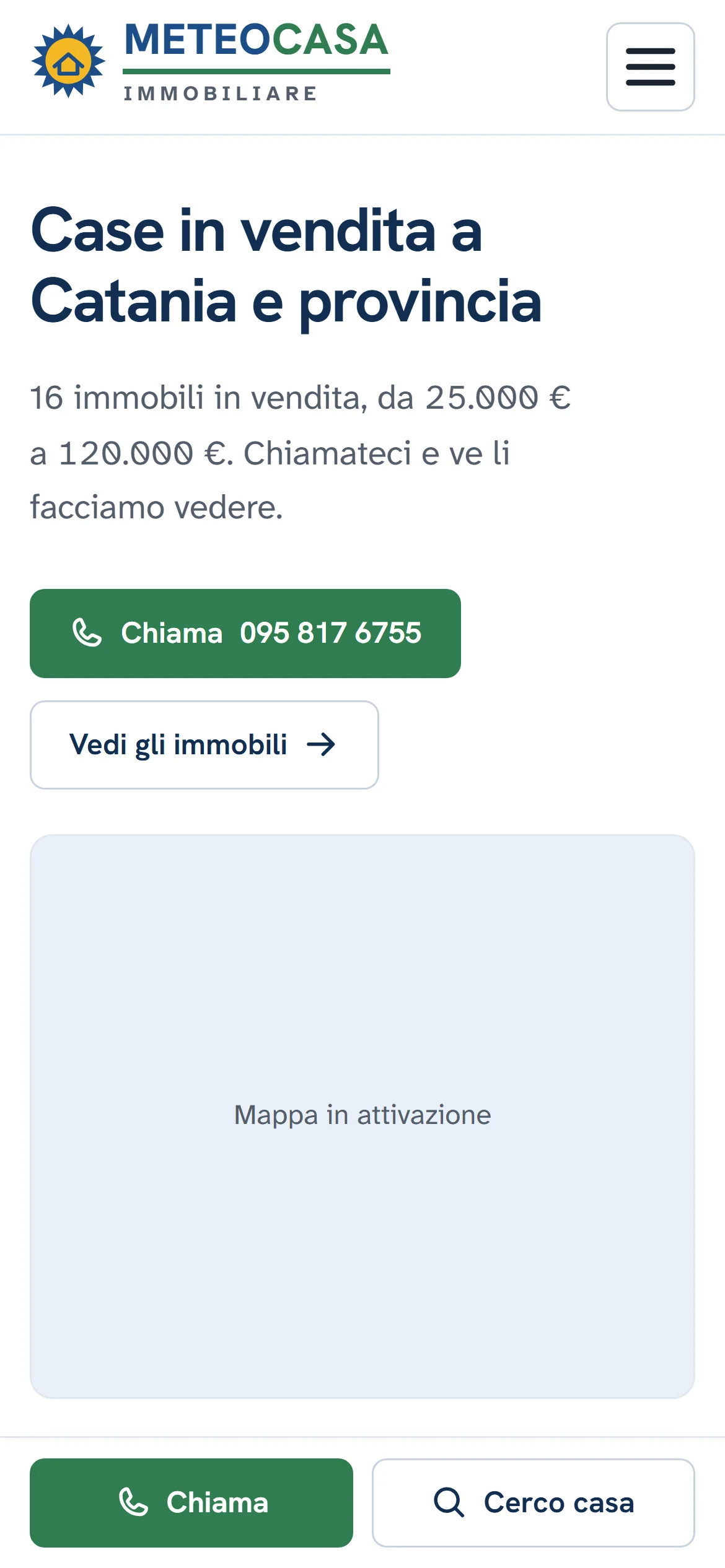 Meteocasa Immobiliare: mobile version